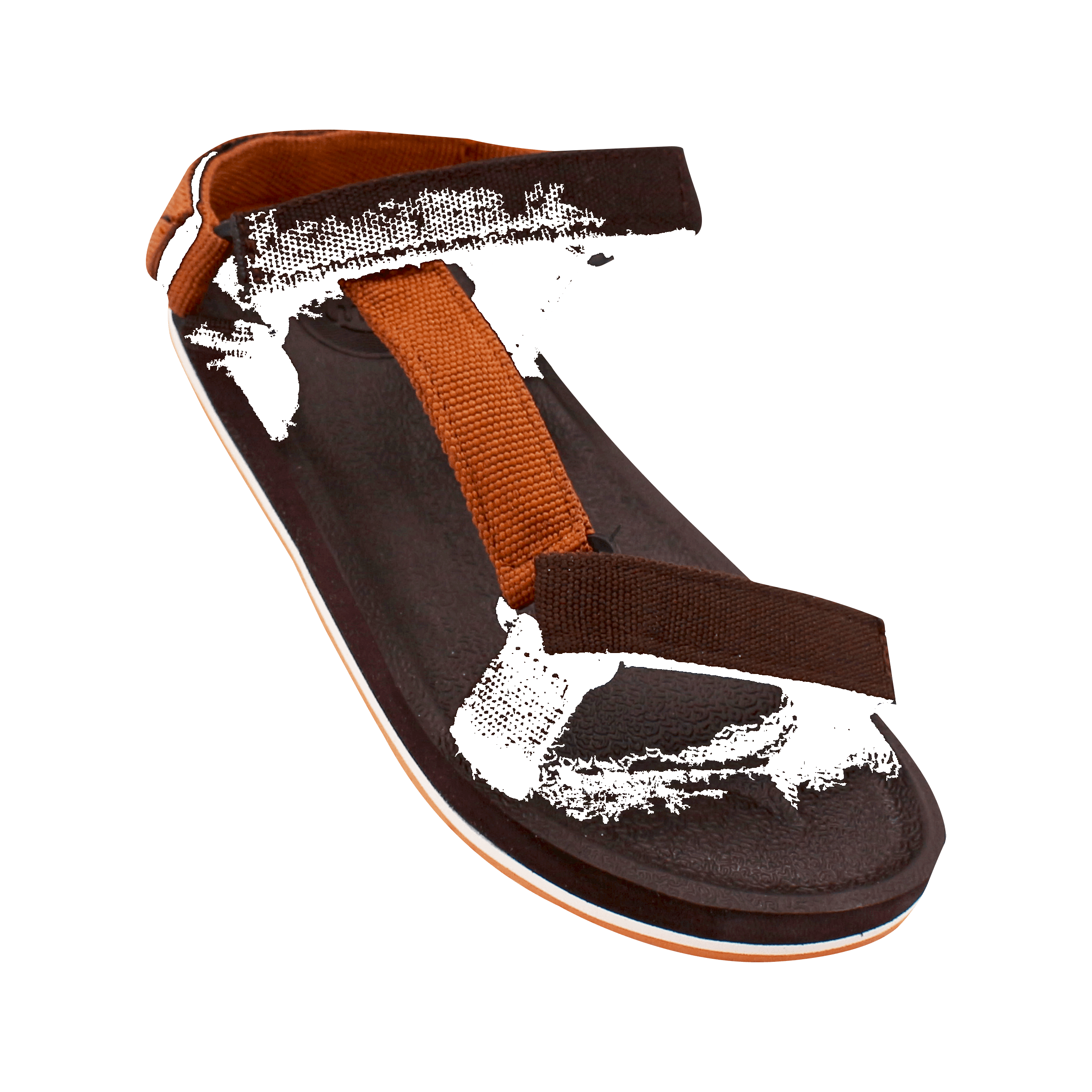 Magic fabrication webbing T-strap sandal