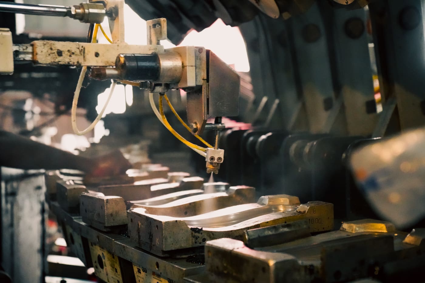 EVA injection molding machines in operation