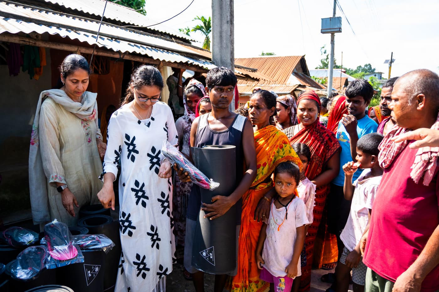 Jayshree Group team visiting a partner village